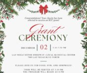 Invitation flyer for the Rosie's Wish Grant Ceremony.